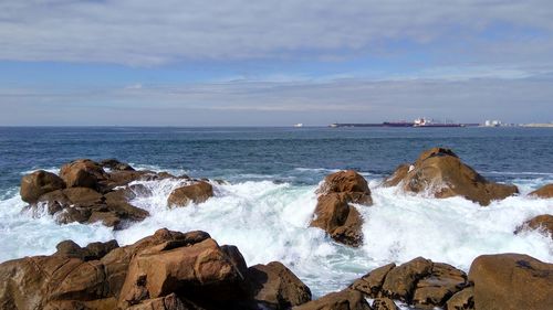 Scenic view of sea against sky