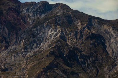 Scenic view of mountain range against sky