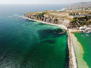 High angle view of beach