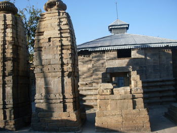 Exterior of historic building against sky