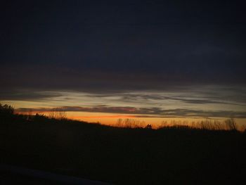 Scenic view of landscape at sunset