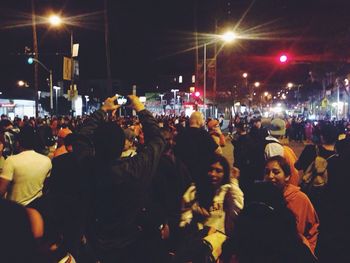 Crowd at night