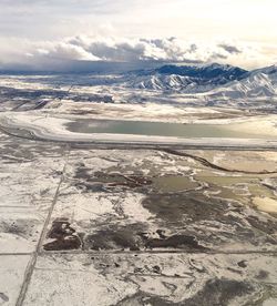 Aerial view of landscape against sky