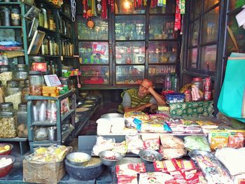 View of vegetables for sale in store