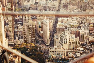 Aerial view of buildings in city