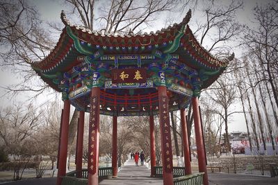 Low angle view of temple