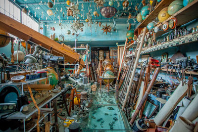 Interior of illuminated industry