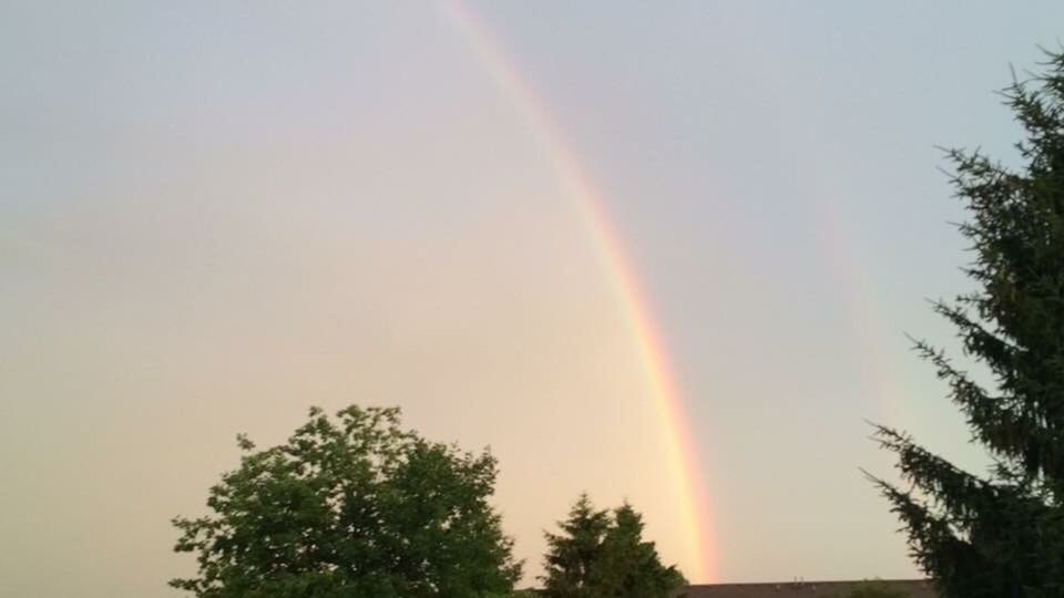 LOW ANGLE VIEW OF RAINBOW AGAINST SKY