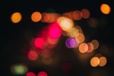 Defocused lights at night