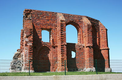 Ruins of the church in trzesacz, west pomeranian voivodeship, poland