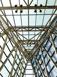 Low angle view of skylight