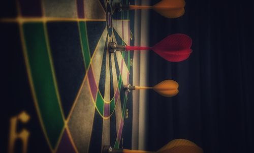 Close-up of dartboard