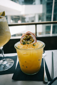 Close-up of drink on table