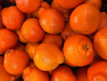 Full frame shot of oranges at market