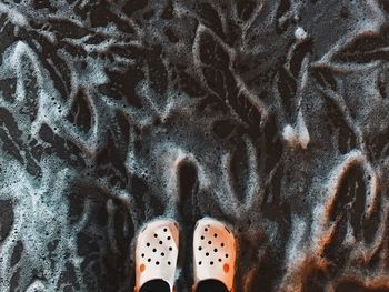 Low section of woman standing on floor