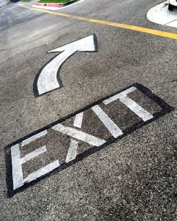 Close-up of road sign