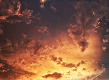 Low angle view of dramatic sky