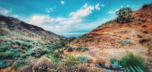 Panoramic view of landscape against sky