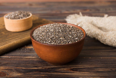 Close-up of food in bowl on table