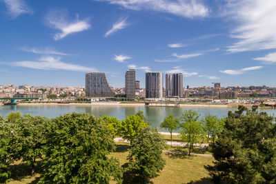 Buildings on belgrade waterfront new chapter in the city of belgrade, serbia.