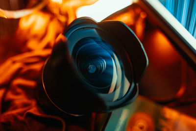 Close-up of camera lens