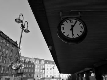 Low angle view of clock tower