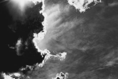 Low angle view of clouds in sky