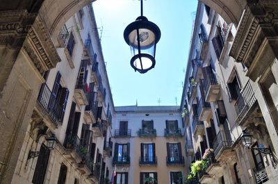 Low angle view of buildings against sky