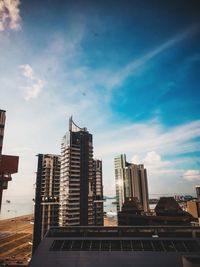 Low angle view of buildings against sky