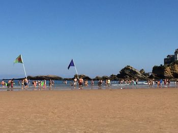 View of people on beach