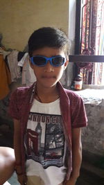 Portrait of girl wearing sunglasses