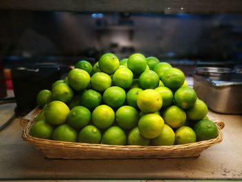 Close-up of fruits in basket