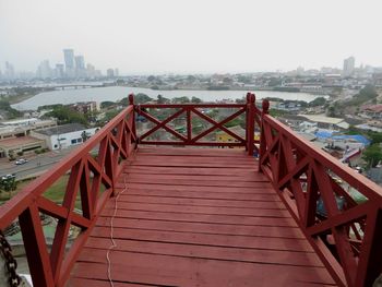 Bridge over river in city