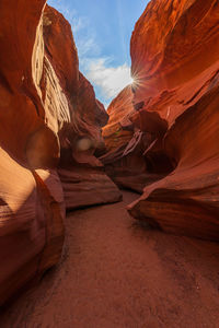 Panoramic view of rock formations