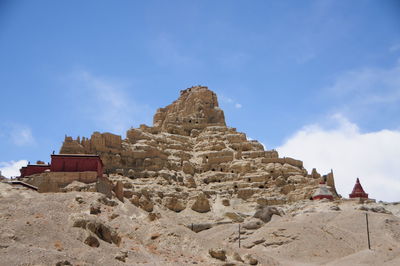 Low angle view of historical building against sky