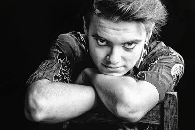 Close-up portrait of young man