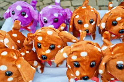 Close-up of stuffed toys