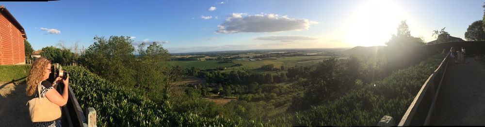 Panoramic view of landscape against sky