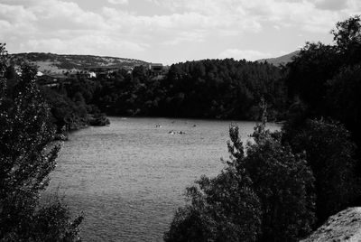 Scenic view of calm lake