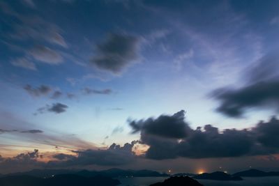 Clouds over mountains