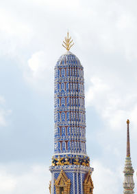 Low angle view of traditional building against sky