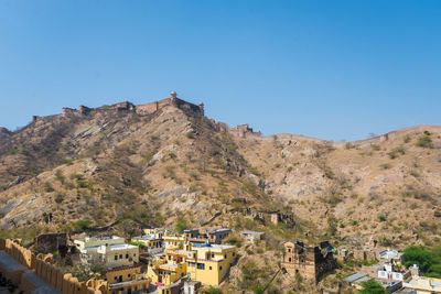 Amber fort - the beautiful architecture in pink city, jaipur, rajasthan, india -public place