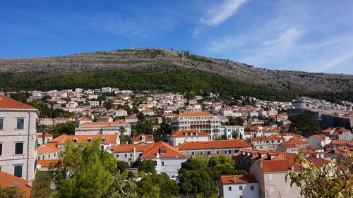 Townscape against sky