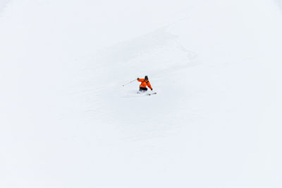 Man skiing on snow