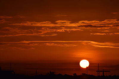 Scenic view of dramatic sky during sunset