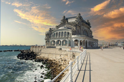 View of historical building against cloudy sky