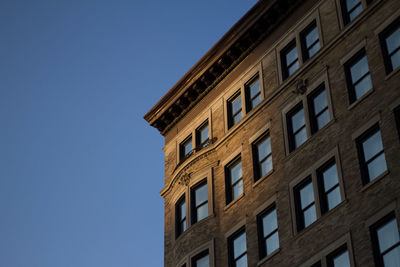 Low angle view of building against clear sky