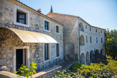 Exterior of old building against sky