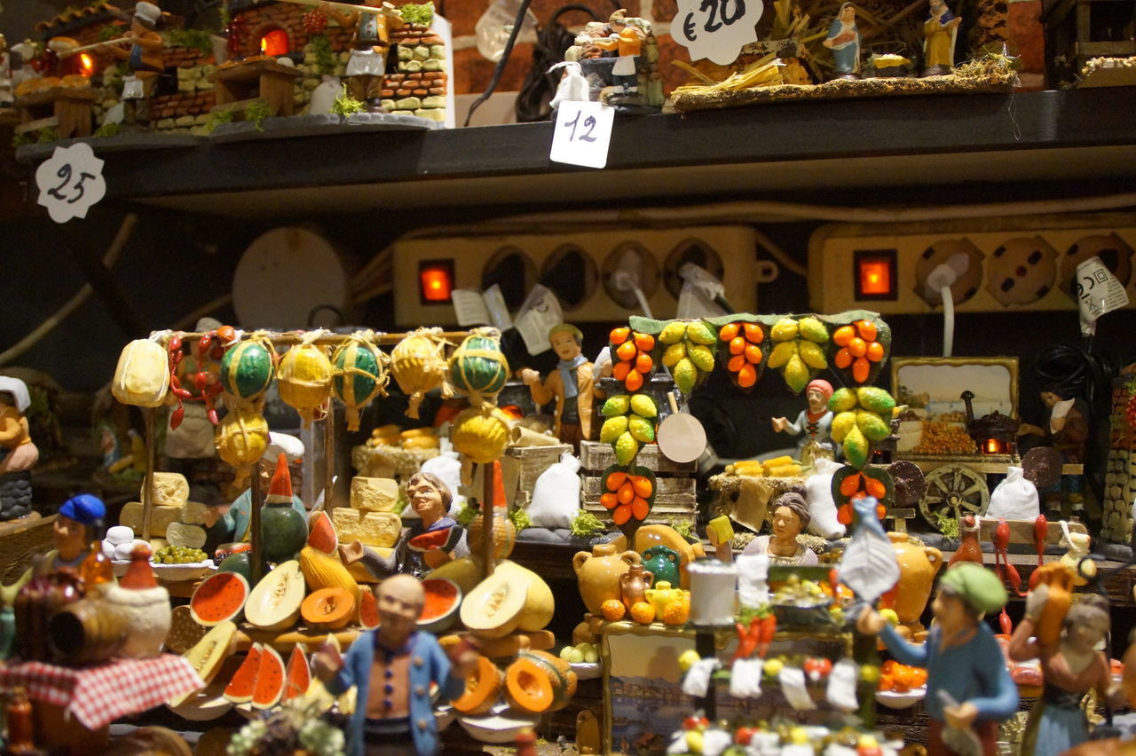 VARIOUS DISPLAYED FOR SALE AT MARKET