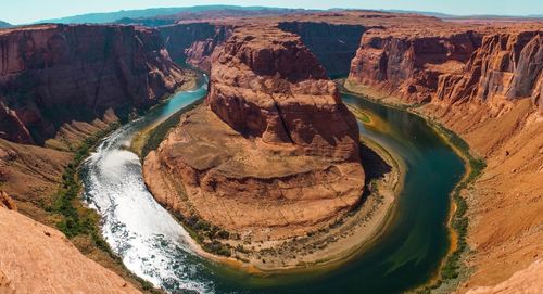 High angle view of horseshoe bend